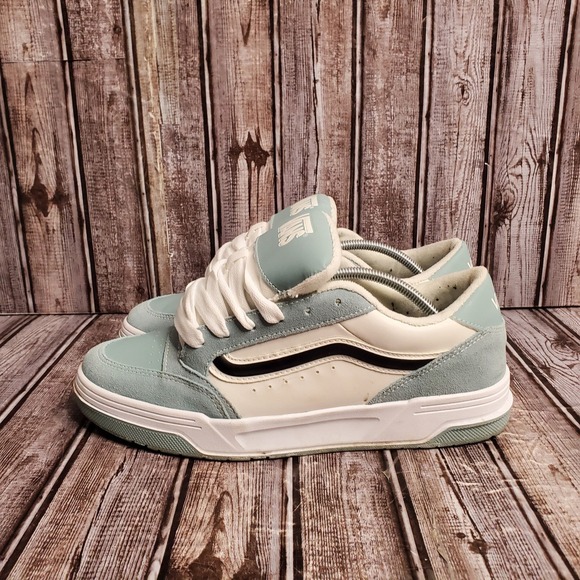 Vans Mens Hylane Skate Shoes Light Blue White Low Top Sneakers Size 11.5 - Picture 2 of 16